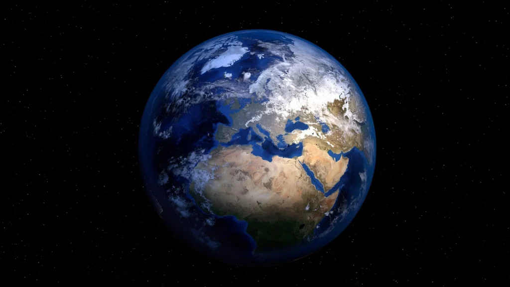 La tierra vista desde el espacio