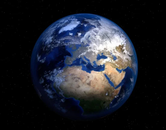 La tierra vista desde el espacio